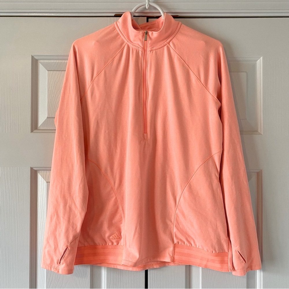 Adidas Peach Zip Top, Size Large